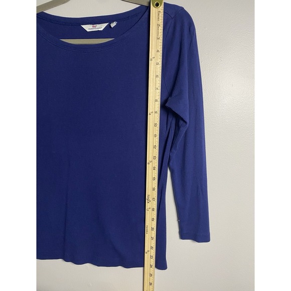 Vineyard Vines Women's Medium Staple Classic Comfort Blue Shirt Boatneck. EUC - Picture 3 of 6